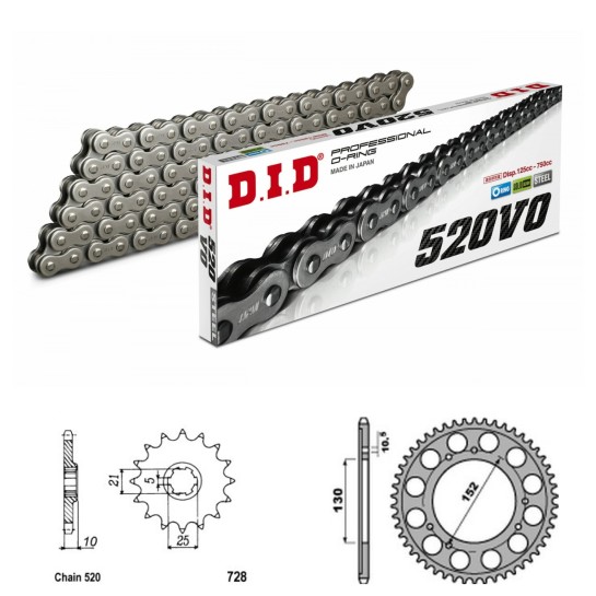 DID Řetězová sada D.I.D O-ring CAGIVA 600 Canyon rok 96-99