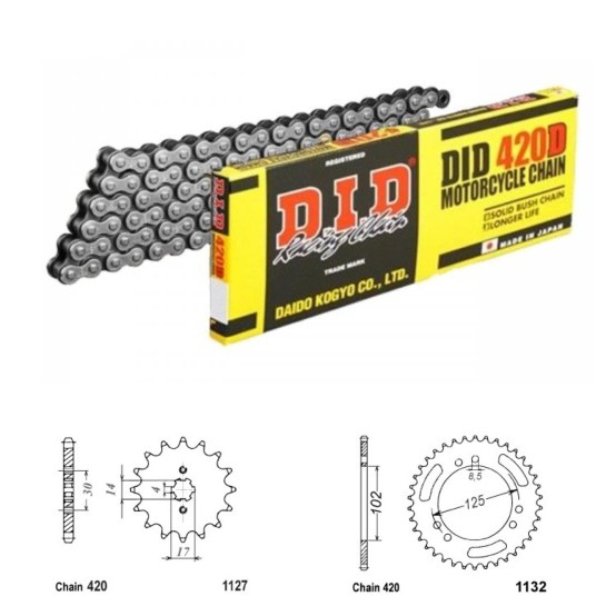 DID Řetězová sada D.I.D standard DERBI 50 Derbi Senda R DRD ...