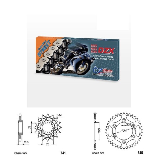 Řetězová sada s ČZ X-ring DUCATI 916 SPS Sport Production (9...