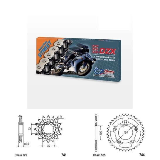 Řetězová sada s ČZ X-ring DUCATI 999 S AMA (07) rok 07