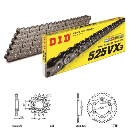DID Řetězová sada D.I.D X-ring DUCATI 1000 SS DS (05-06) rok 05-06 