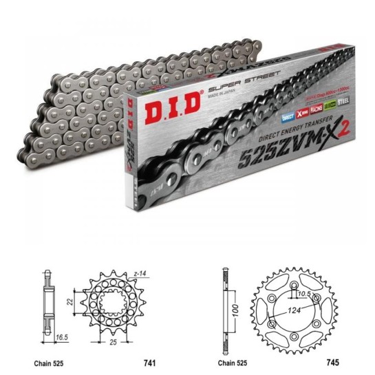 DID Řetězová sada D.I.D XX-ring DUCATI 1000 SS DS (05-06) rok 05-06 