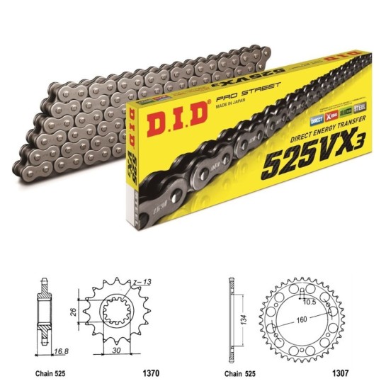 DID Řetězová sada D.I.D X-ring HONDA CBR 600 RR rok 07-10