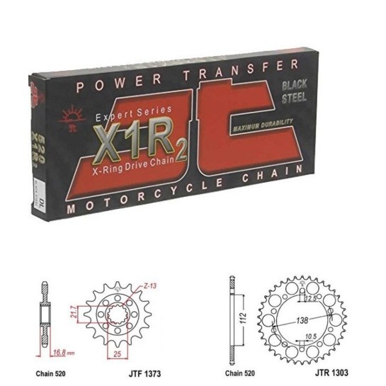 Řetězová sada JT X-ring HONDA CTX 700 rok 14-18