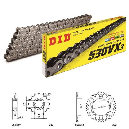 DID Řetězová sada D.I.D X-ring HONDA CB 900 F Hornet rok 02-06