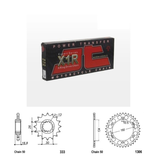 Řetězová sada JT X-ring HONDA CBR 929/954 RR Fire Blade rok ...