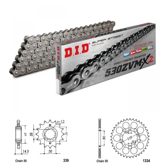 DID Řetězová sada D.I.D XX-ring HONDA CB 1000 Big One rok 93-98