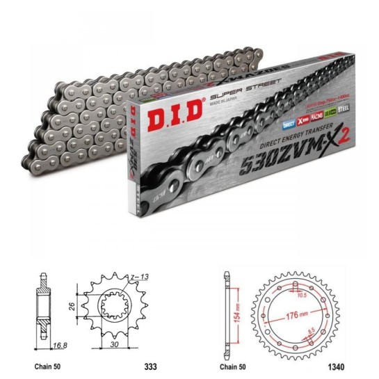 DID Řetězová sada D.I.D XX-ring HONDA CB 1000 RA rok 08-16