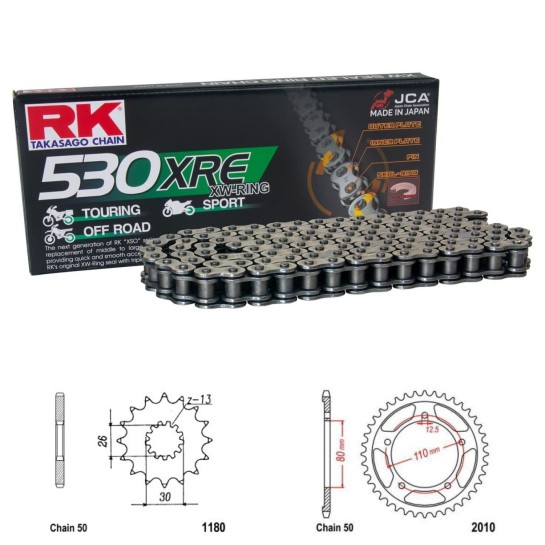 Řetězová sada RK W-ring TRIUMPH 900 Trophy rok 98 