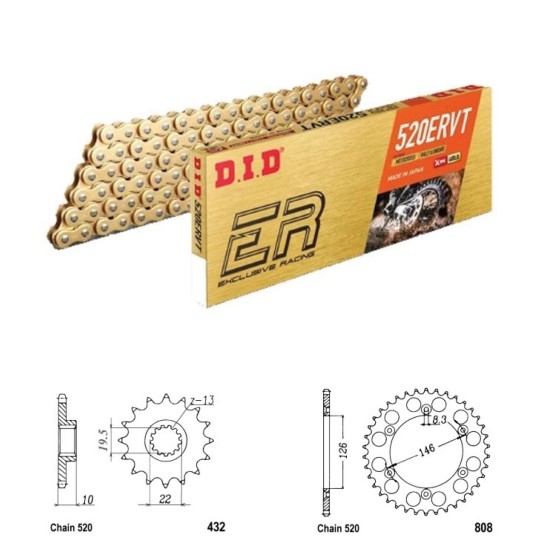 DID Řetězová sada D.I.D X.ring Exclusive Racing GOLD SUZUKI ...