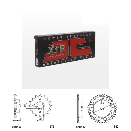 Řetězová sada JT X-ring YAMAHA XJ 600 (91-92) rok 91-92