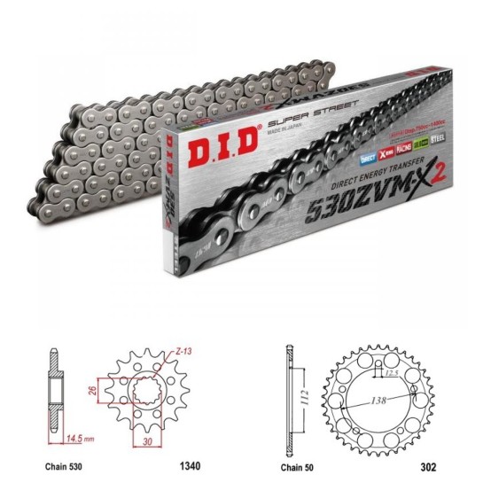 DID Řetězová sada D.I.D XX-ring HONDA CB 1100 / EX rok 14-19
