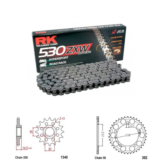 Řetězová sada RK ZW-ring HONDA CB 1100 / EX rok 14-19