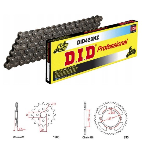 DID Řetězová sada D.I.D NZ KTM 85 SX (velká kola) rok 18 