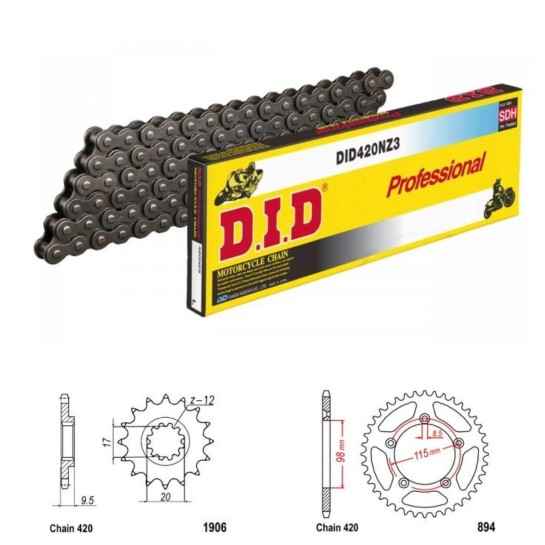 DID Řetězová sada D.I.D NZ GAS GAS MC 65 rok 21-26