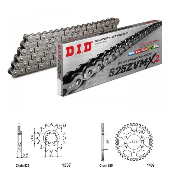 DID Řetězová sada D.I.D XX-ring KAWASAKI Z 900 RS rok 18-22 