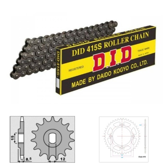 DID Řetězová sada D.I.D standard GAS GAS 50 MC rok 21-24