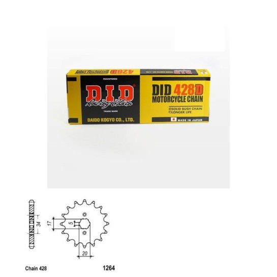 DID Řetězová sada D.I.D standard HONDA CB 125 F rok 21-24