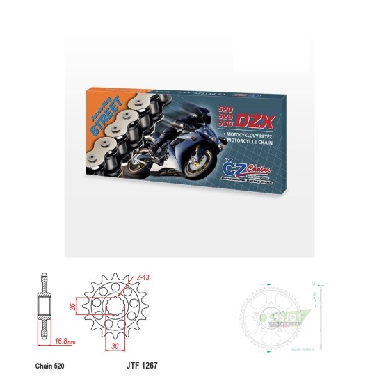 Řetězová sada s ČZ X-ring HONDA XL 750 Transalp rok 23-25