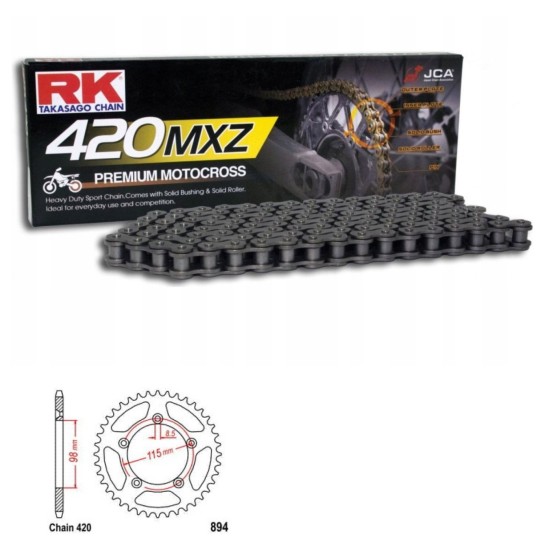 Řetězová sada RK MXZ HUSQVARNA TC 65 rok 24