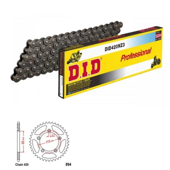 DID Řetězová sada D.I.D NZ GAS GAS MC 65 rok 24-26 