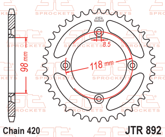 Rozeta KTM 65 SX rok 25-26