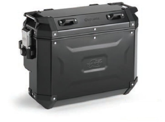 KAPPA boční kufr 33L MONOKEY CAM SIDE KVGS33A K'VOYAGER hliníkový, stříbrný – zúžený 