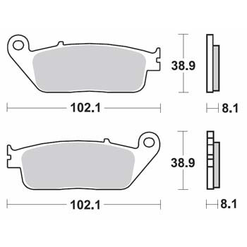 Brzdové destičky SBS přední SUZUKI Burgman 650 rok 02-20