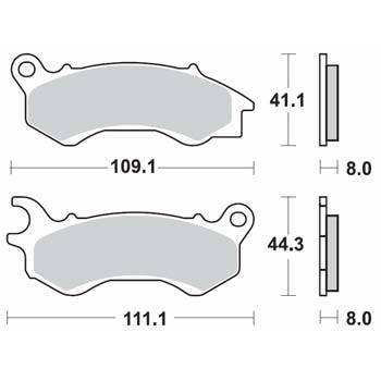 Brzdové destičky SBS přední HONDA PCX 125 rok 09-14 