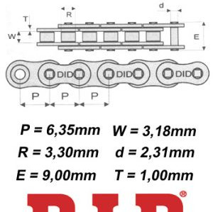 D.I.D Rozvodový řetěz DID YAMAHA TT-R 125 rok 00-04 