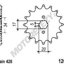 Řetězové kolečko HONDA XR 125 L rok 03-08