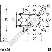 Řetězové kolečko HONDA CRF 150 RB rok 07-22