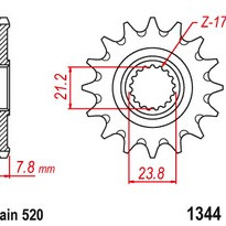 Řetězové kolečko HONDA CRF 250 R rok 18-21