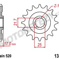 Řetězové kolečko HONDA CB 500 F rok 13-23