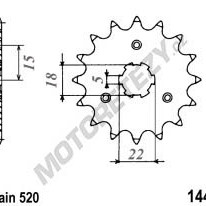 Řetězové kolečko KAWASAKI KX 125 rok 94-95, 98-02