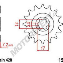 Řetězové kolečko KAWASAKI KLX 140 L rok 08-16