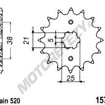 Řetězové kolečko YAMAHA XV 125 Virago rok 97-01 