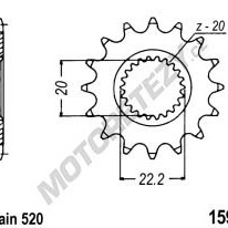 Řetězové kolečko YAMAHA WR 250 F rok 01-23 