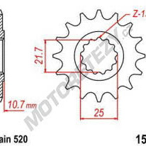 Řetězové kolečko YAMAHA XJ6 / Diversion (S, F) rok 09-15