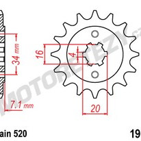 Řetězové kolečko HUSQVARNA 125 Svartpilen rok 21-24