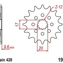 Řetězové kolečko KTM 85 SX (velká kola) rok 18-23