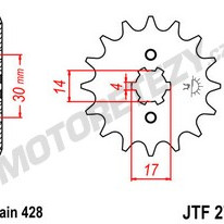 Řetězové kolečko KAWASAKI KLX 150 L rok 14-15 