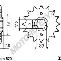 Řetězové kolečko HONDA CRF 150 F (03-05) rok 03-18