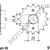 Řetězové kolečko YAMAHA YZF 600 R Thunder Cat (96-03) rok 96-03