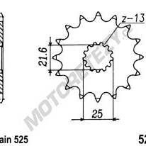 Řetězové kolečko YAMAHA TDM 850 rok 91-95, 99-01