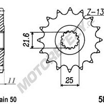 Řetězové kolečko YAMAHA YZF 600 R6 (99-02) rok 99-02