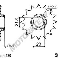 Řetězové kolečko YAMAHA XJ 600 N,S (Diversion) (92-03) rok 92-03 