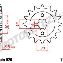 Řetězové kolečko HUSQVARNA 125 CR rok 90-94 