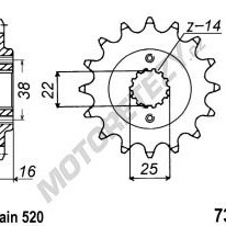 Řetězové kolečko DUCATI 600 Monster rok 94, 99-01 