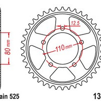 Rozeta HONDA CRF 1000 Africa Twin rok 18-19